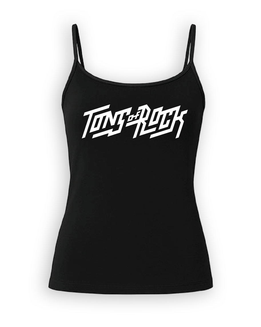 Sort Singlet Top - Hvit Logo