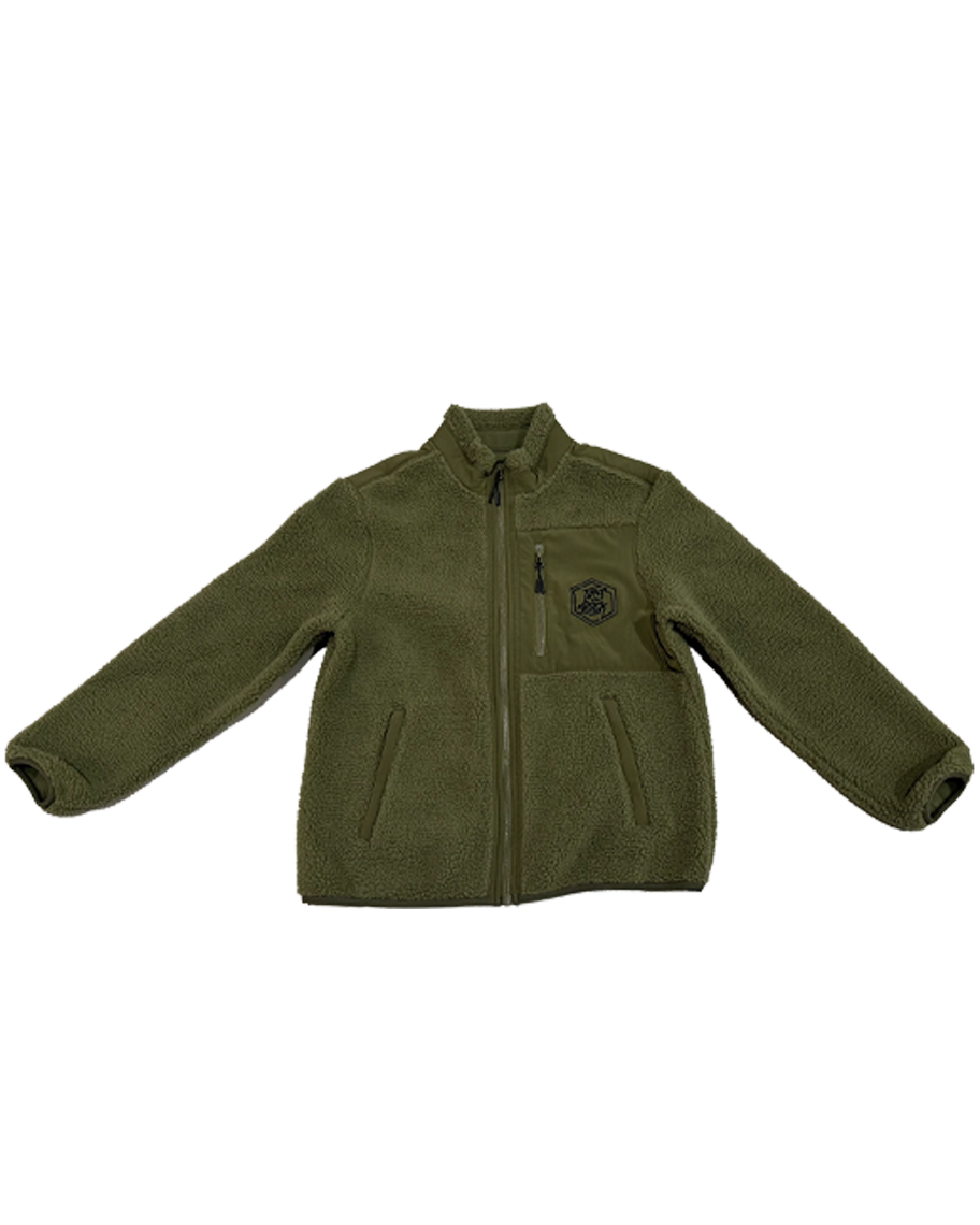 GRØNN FLEECEJAKKE
