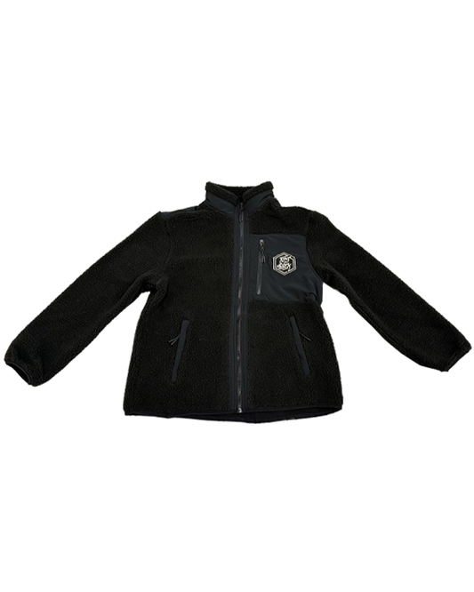 SORT FLEECEJAKKE