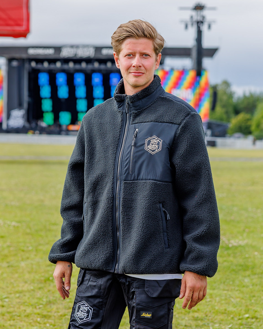 SORT FLEECEJAKKE