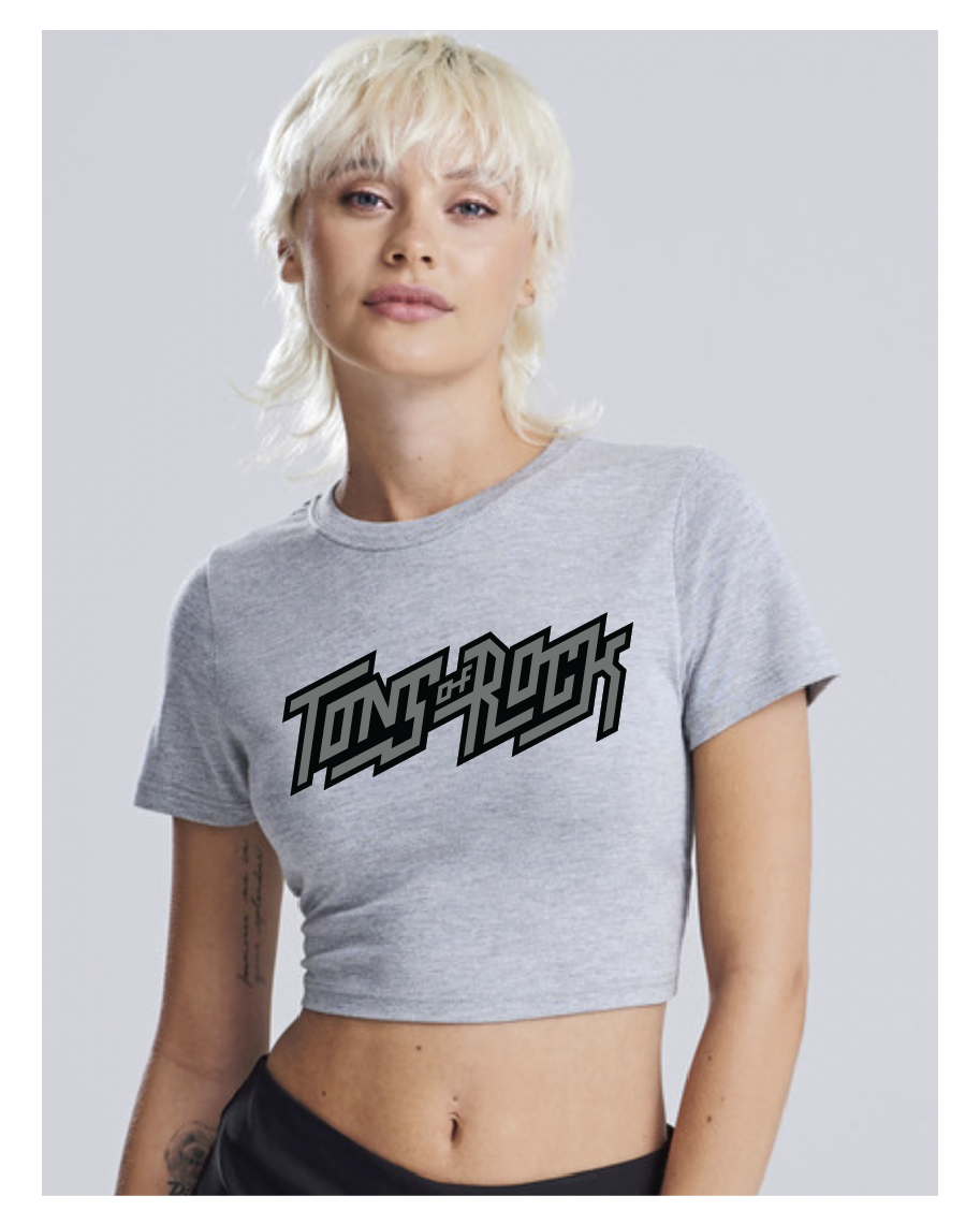 Grå Cropped Top