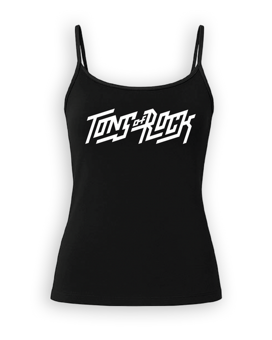 Sort Singlet Top - Hvit Logo
